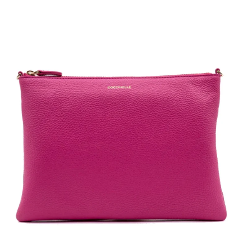 Borsa Donna a Tracolla COCCINELLE in Pelle New Fucsia Linea Best Medium
