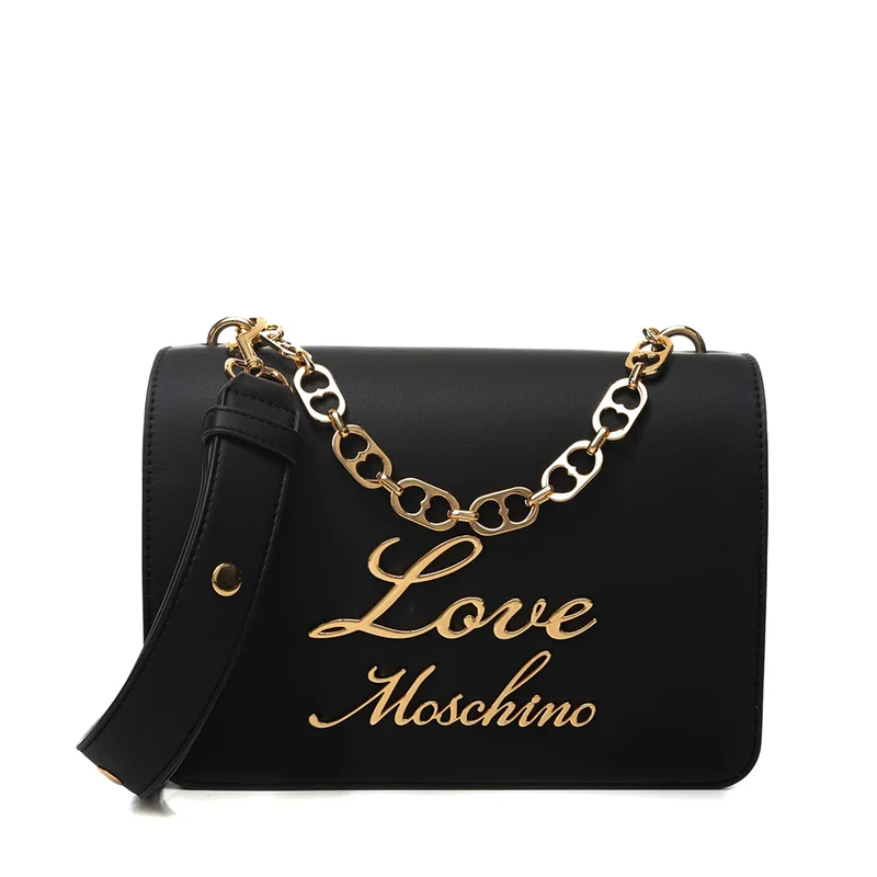 Borsa a Mano con Tracolla LOVE MOSCHINO linea Lovely Chain colore Nero