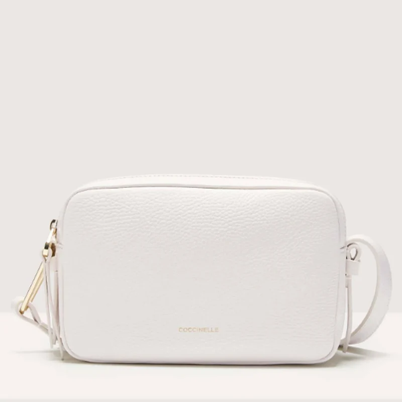 Borsa Donna a Tracolla COCCINELLE in Pelle Linea Malory colore Blanco