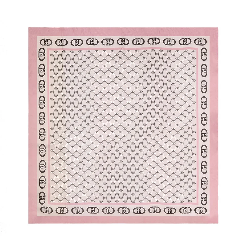 Foulard Donna 120 x 120 cm LIU JO Better Rosa con Logo
