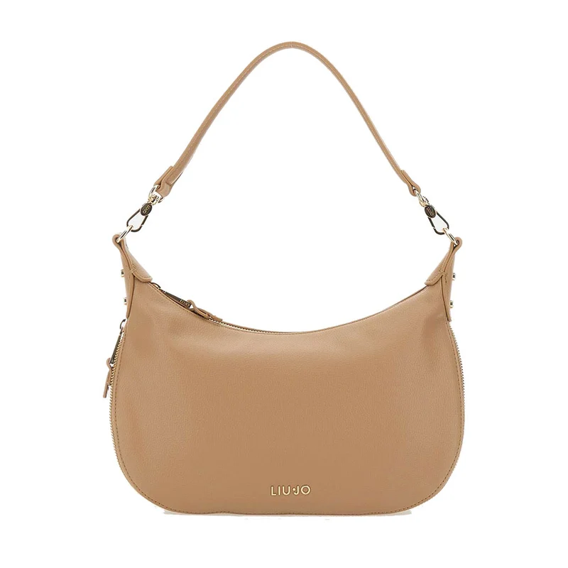 Hobo Bag Media con Tracolla LIU JO Better effetto Bottalato color Cammello