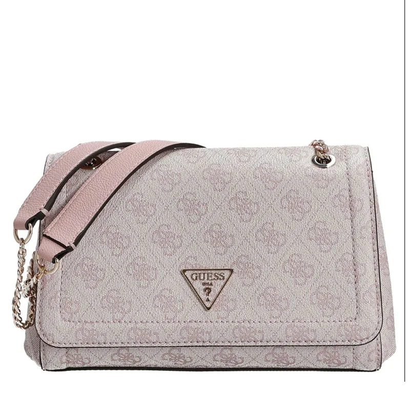 Borsa Donna a Tracolla GUESS Chiusa con Pattina Linea Noelle colore Orchid Logo
