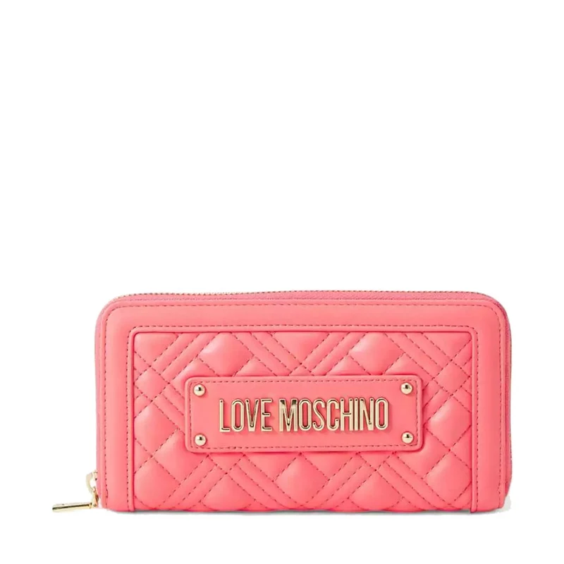 Portafoglio Donna Zip Around Trapuntato LOVE MOSCHINO linea Quilted color Corallo