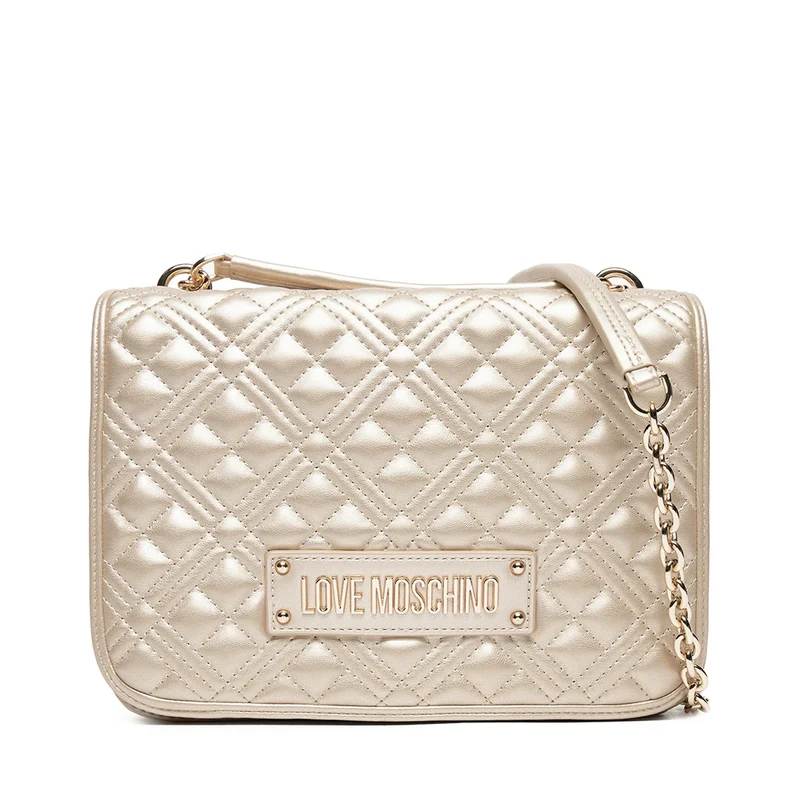 Borsa Donna a Spalla e Tracolla LOVE MOSCHINO linea Quilted Metallic Gold