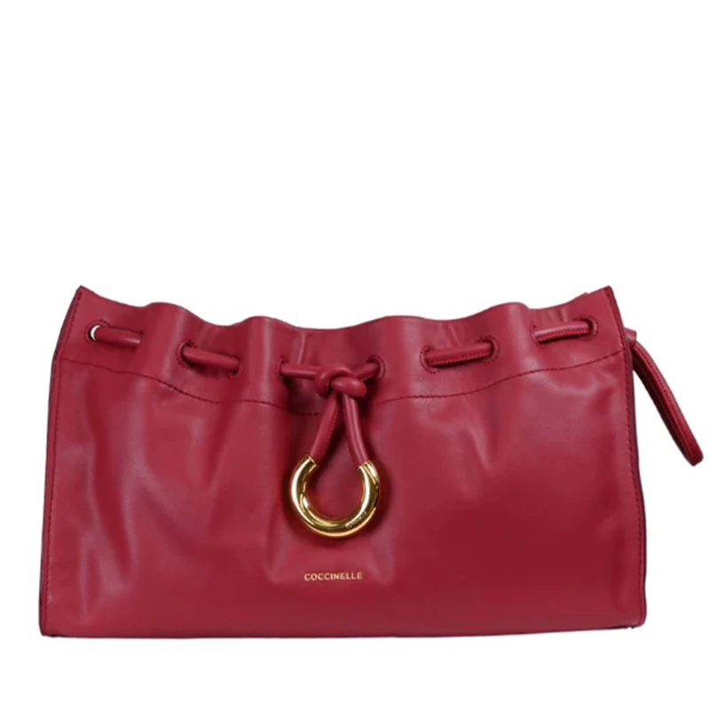 Pochette Donna COCCINELLE in Pelle Liscia Linea Isabella Colore Sangria