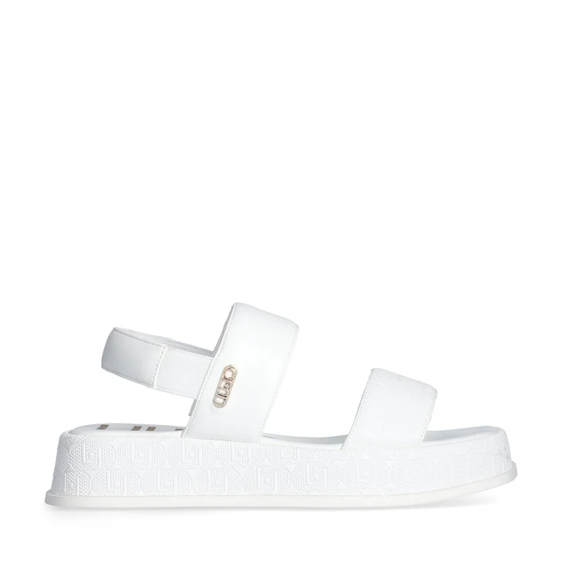 Sandali Platform LIU JO You 754 Bianco con Logo Impresso