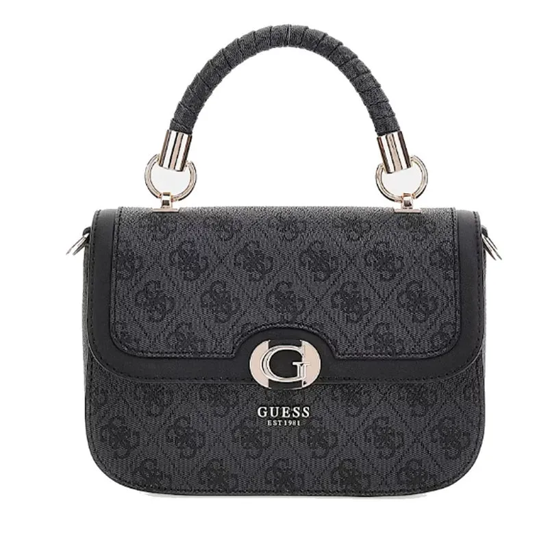 Borsa Donna a Mano GUESS Linea Orlina colore Coal Logo Misura Piccola