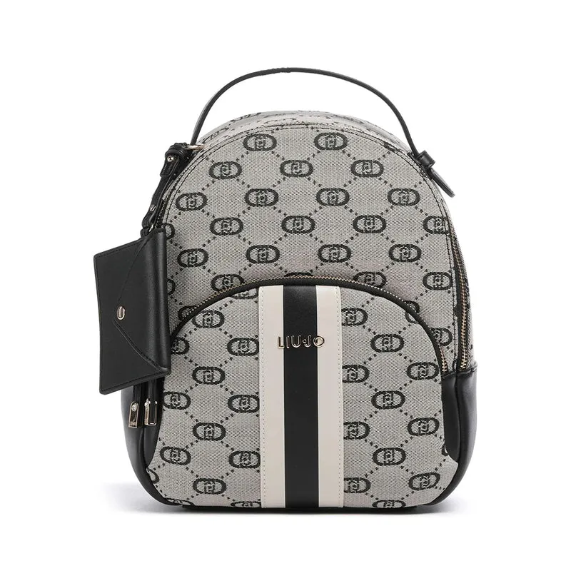 Zaino Donna LIU JO in Tessuto Jacquard Nero
