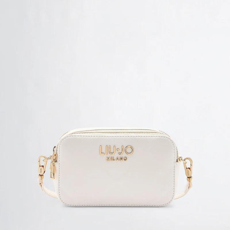 Borsa Donna a Tracolla LIU JO Better con Motivo a Rombi Off White