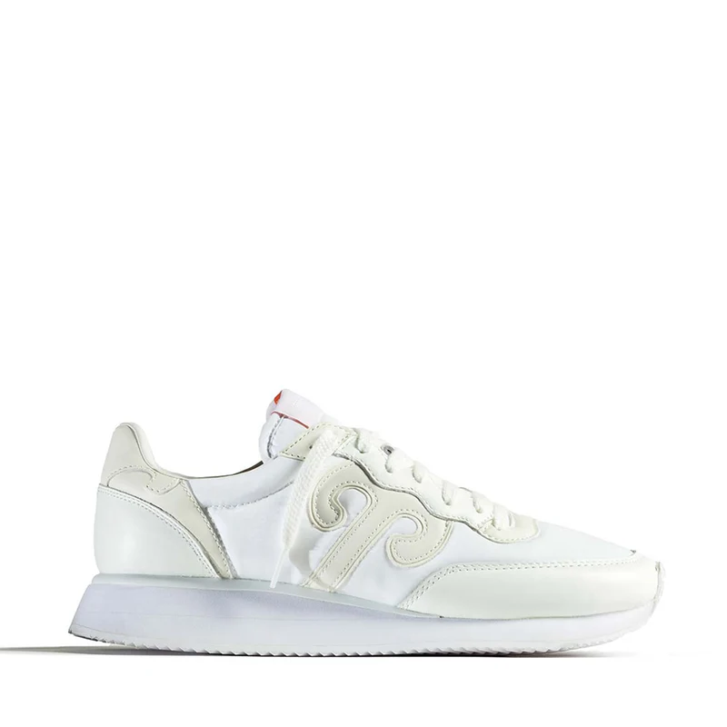 Sneakers Donna WUSHU RUYI Master M551 in Pelle e Nylon Blanc de Blanc