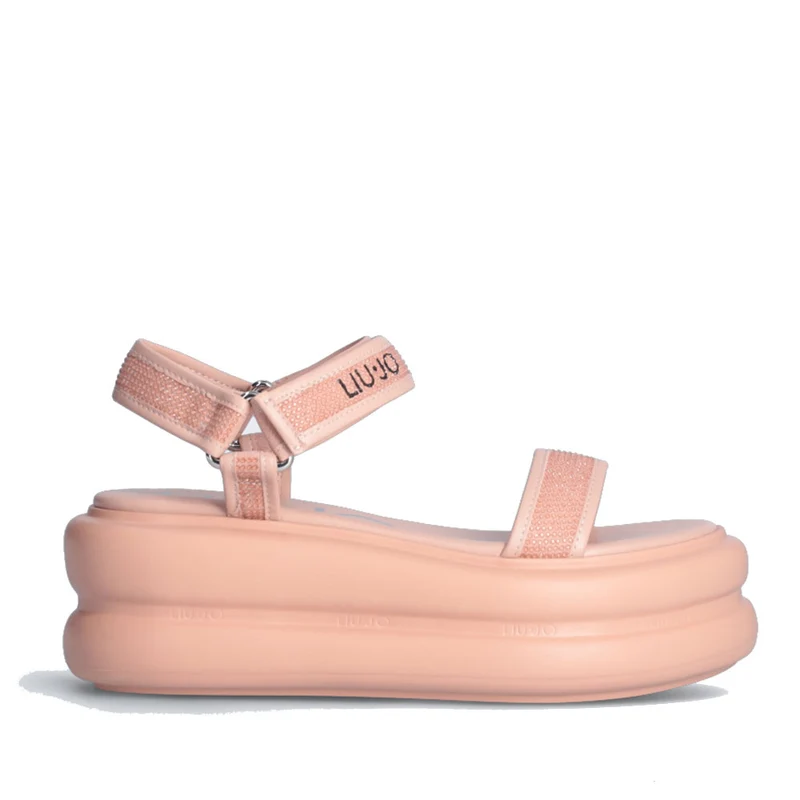 Scarpe Donna LIU JO Sandali Platform Aria 03 con Strass colore Nude