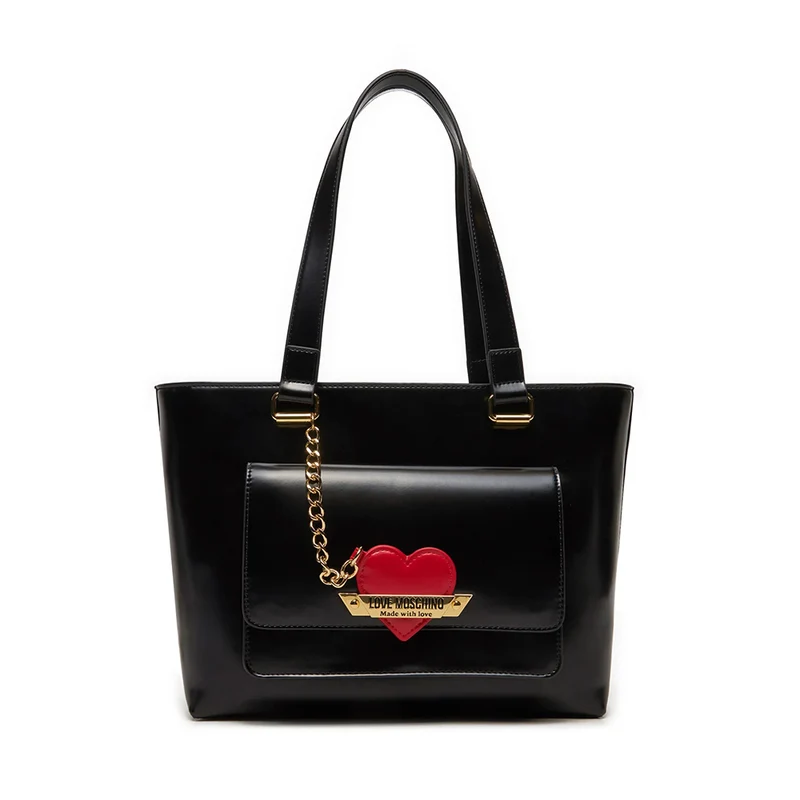 Shopping Bag LOVE MOSCHINO linea Made With Love colore Nero