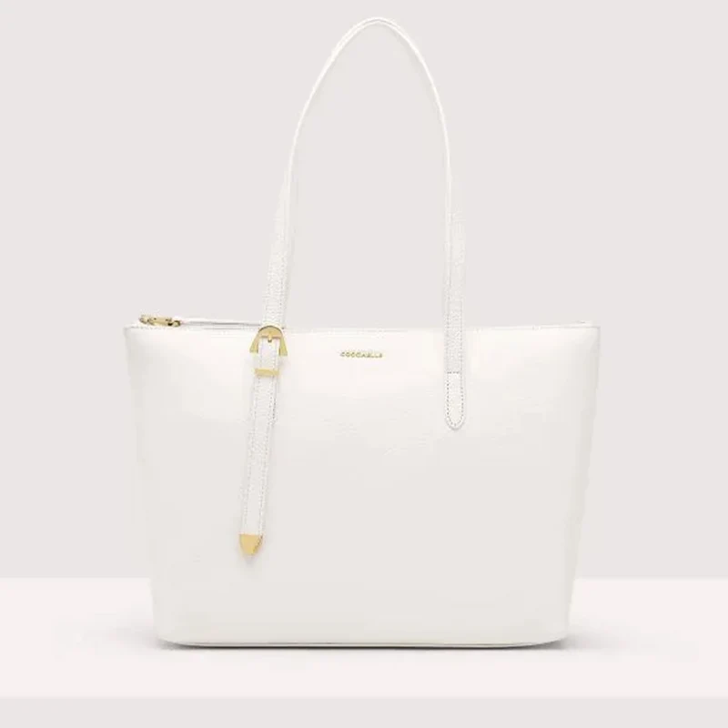Borsa Shopping COCCINELLE in Pelle Linea Gleen Medium colore Coconut Milk