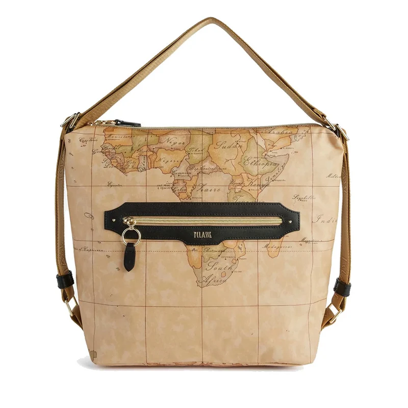 Borsa Sottospalla Doppia Portabilità 1A Classe Alviero Martini linea Social Fusion Geo Classic e Nero LC01
