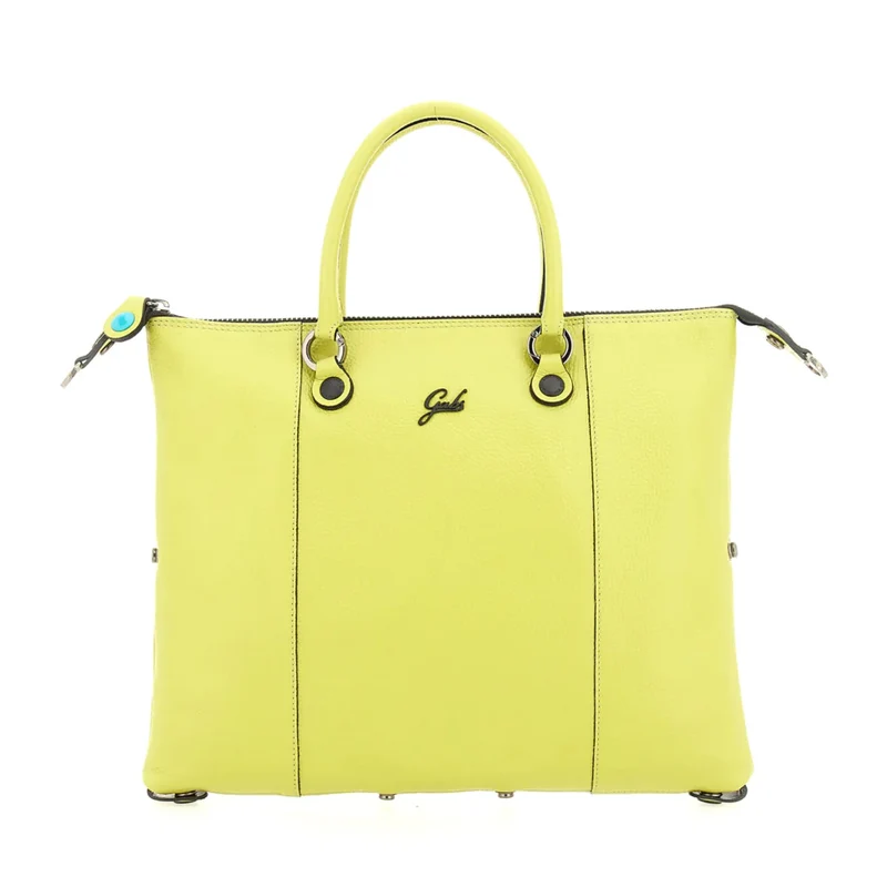 Borsa Donna a Mano con Tracolla GABS G3 PLUS Medium in Pelle Martellata Verde Papiro
