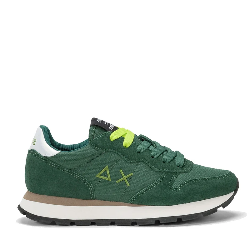 Scarpe Donna Sun68 Sneakers Ally Nylon Solid Colore Verde Scuro - Z44201