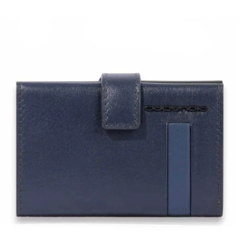 Portacarte PIQUADRO in Pelle e Alluminio con RFID in Pelle Blu - PP5649S133R