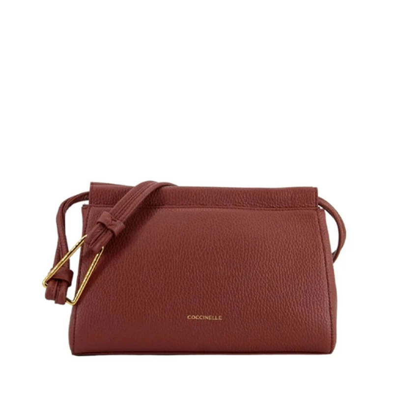 Borsa Donna a Spalla Mini COCCINELLE in Pelle linea Emily colore Brandy