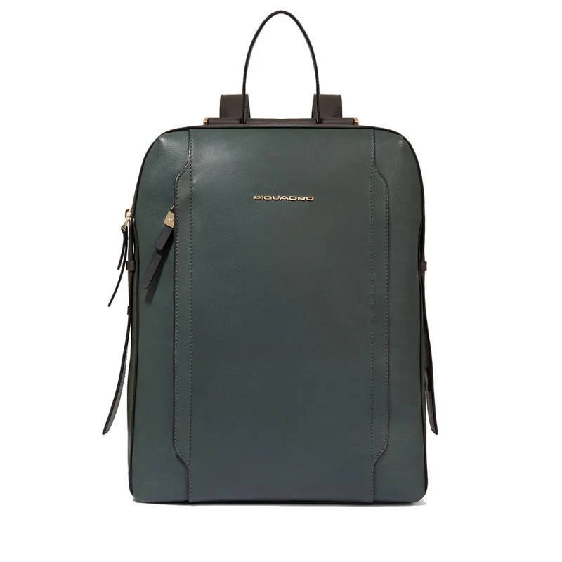 Zaino Donna PIQUADRO Porta Computer in Pelle Colore Verde- Verde Scuro Linea Circle - CA4576W92