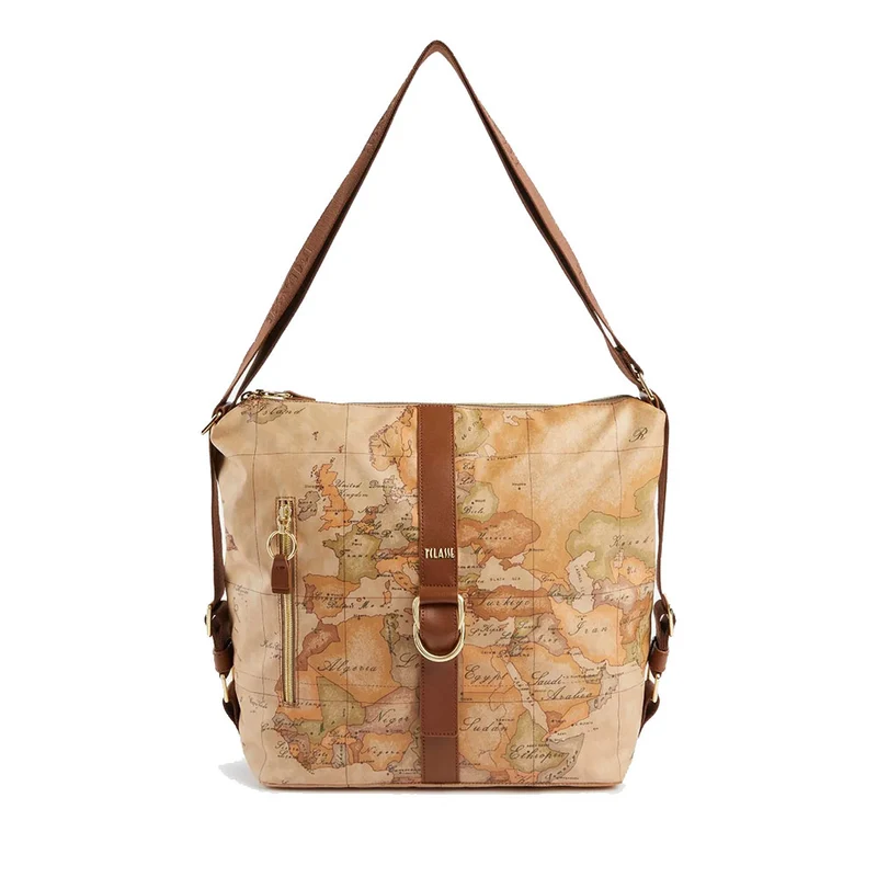 Borsa Sottospalla Doppia Portabilità 1A Classe Alviero Martini linea Social Soft Geo Classic e Castagna LA91