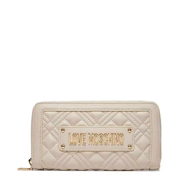 Portafoglio Donna Zip Around Trapuntato LOVE MOSCHINO linea Quilted Avorio