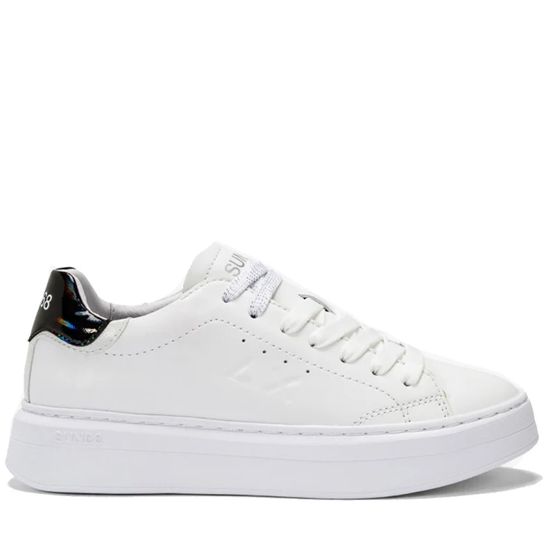 Scarpe Donna Sun68 Sneakers Grace Leather Colore Bianco - Nero