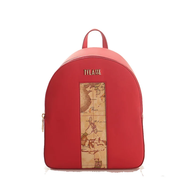 Zaino Donna 1A Classe Alviero Martini linea Geo Joy in Tessuto Gommato Rosso GZ33