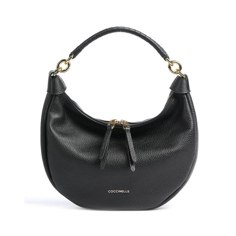 Borsa Donna a Spalla COCCINELLE in Pelle Linea Maelody Colore Nero Misura Piccola