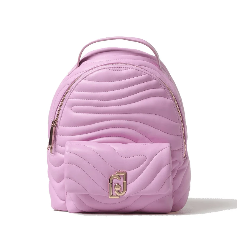 Zaino Donna LIU JO Better Trapuntato Rosa Lavanda con Charm