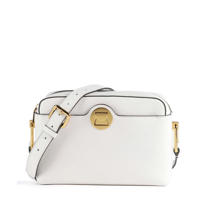 Borsa Donna a Tracolla COCCINELLE in Pelle linea Liya colore Brillant White - Celadon Green