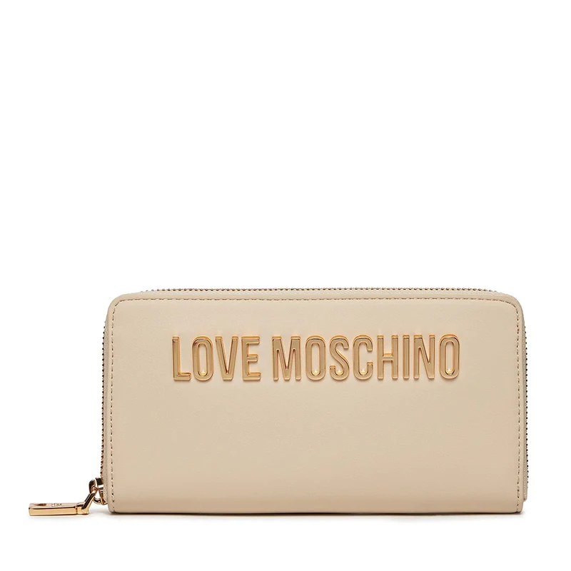 Portafoglio Donna Zip Around LOVE MOSCHINO linea Bold Love Avorio