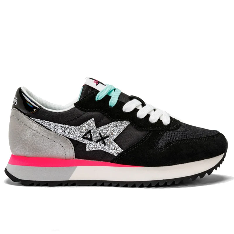Scarpe Donna Sun68 Sneakers Stargirl Glitter Logo Colore Nero - Z34211