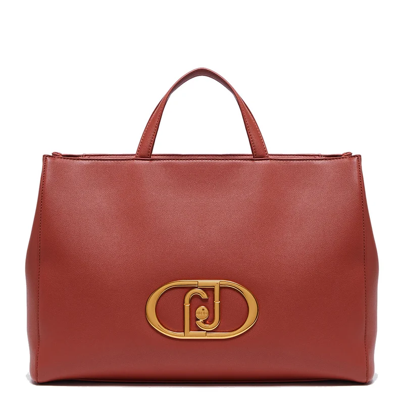 Borsa Donna a Mano LIU JO Better Ecosostenibile Effetto Bottalato Dark Tea