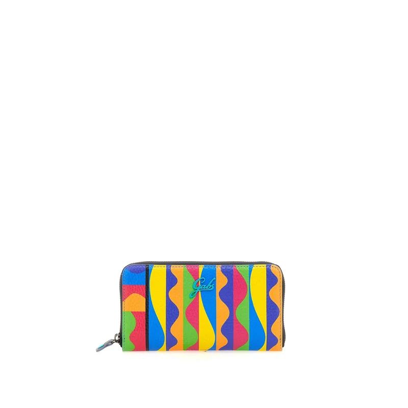 Portafoglio Donna Zip Around GABS GMONEY17 in Pelle stampa Multicolor Pop