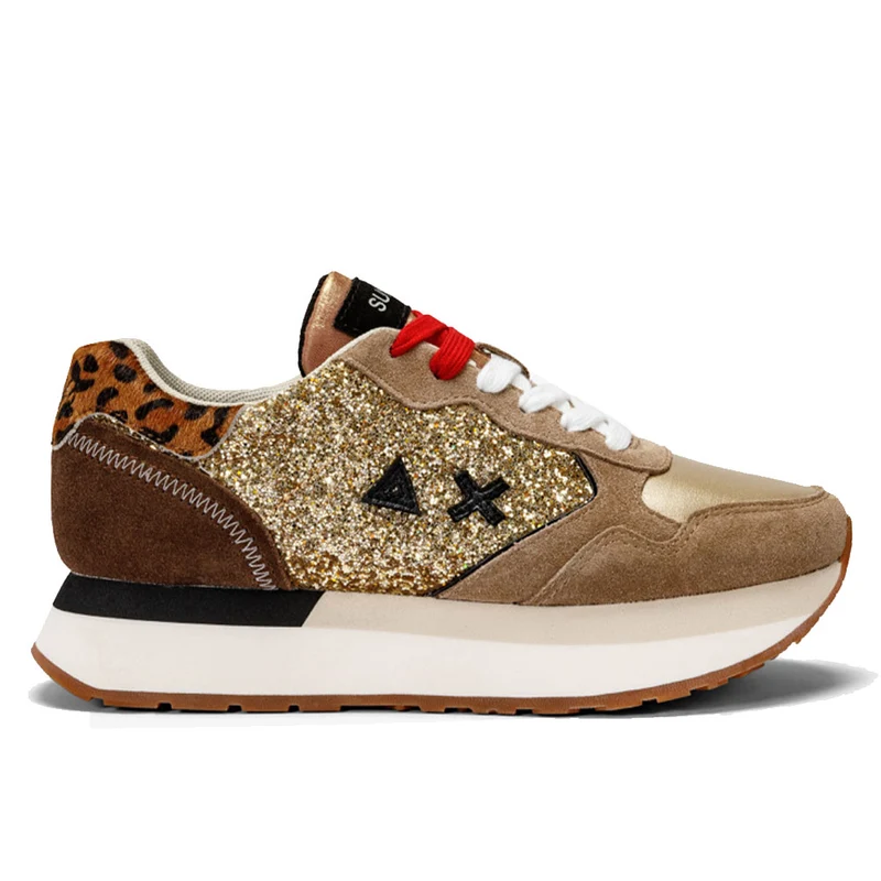 Scarpe Donna Sun68 Sneakers Kelly Big Glitter Colore Oro