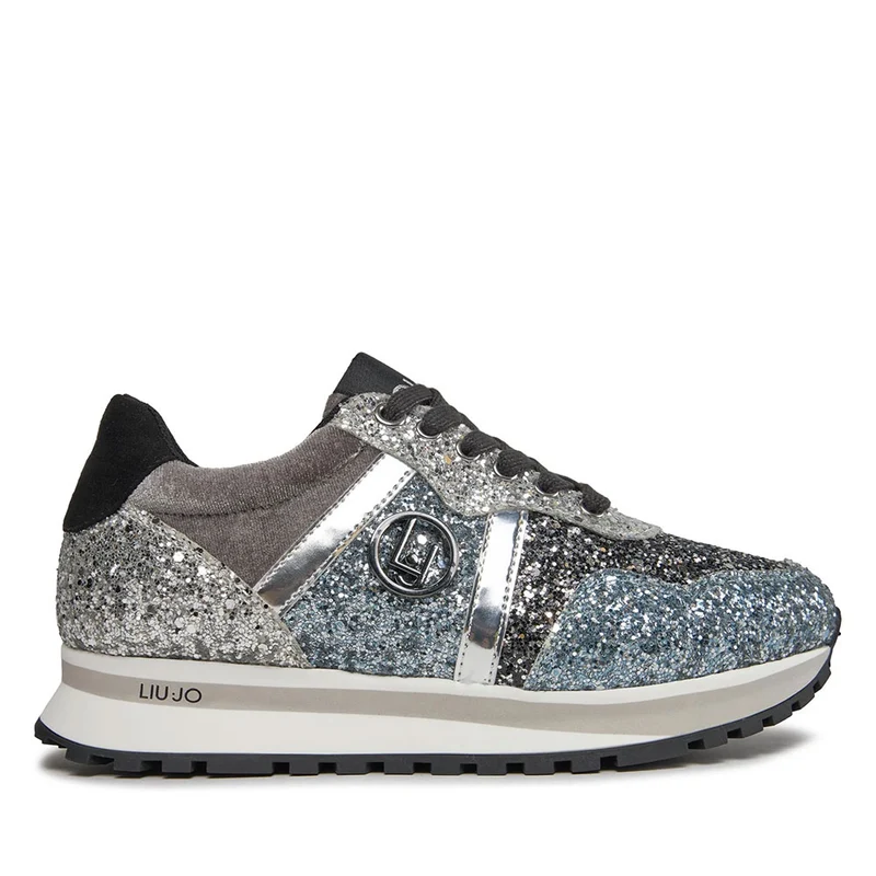 Scarpe LIU JO Wonder 629 Sneakers con Glitter All Over color Silver