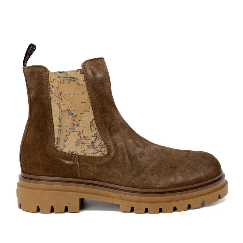 Scarpe Donna 1A Classe Alviero Martini Stivaletti Beatles in Pelle Scamosciata Marrone 1768