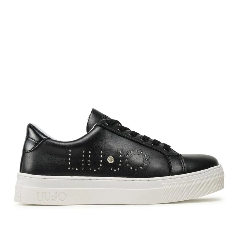 Scarpe Donna LIU JO Sneakers Alicia 506 con Maxi Logo e Borchie colore Nero