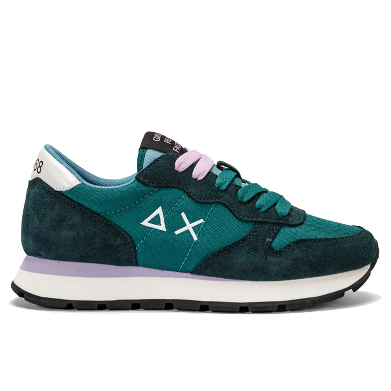 Scarpe Donna Sun68 Sneakers Ally Solid Nylon Verde Scuro - Z43201