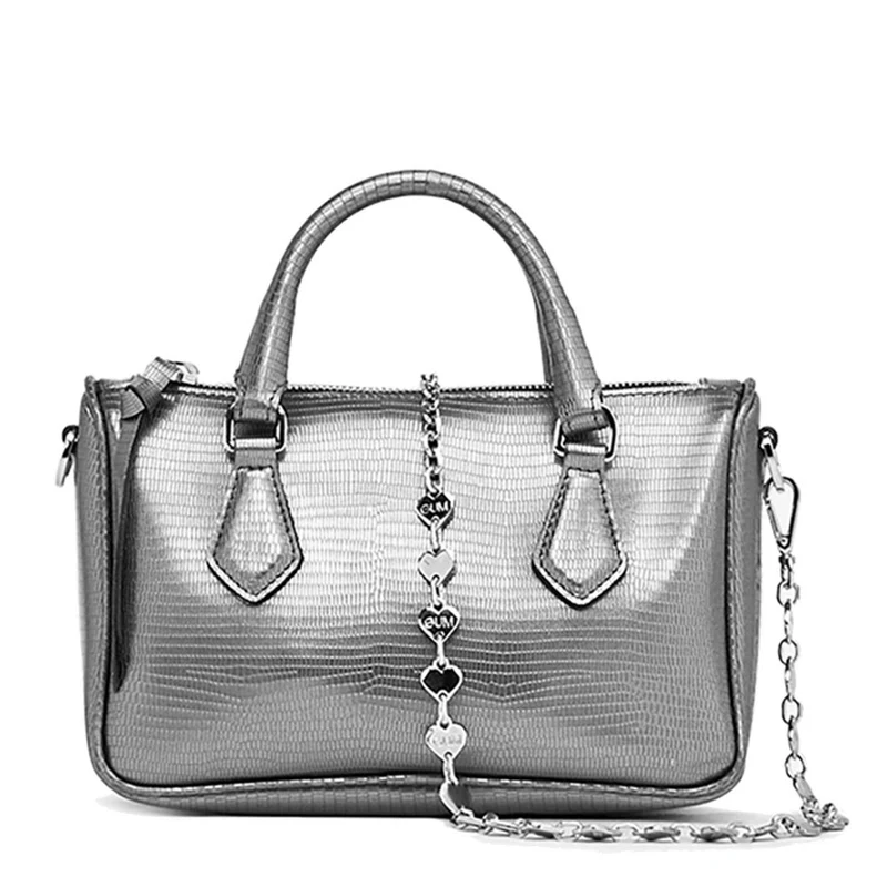 Borsa Donna a Mano con Tracolla GUM linea Heart Jewel colore Argento