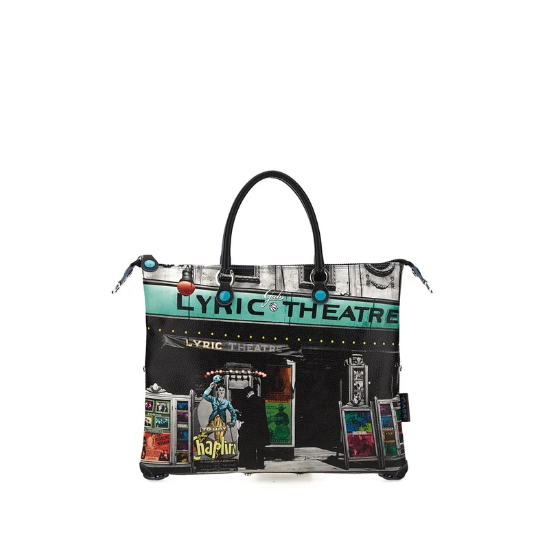 Borsa Donna a Mano con Tracolla GABS G3 PLUS Trasformabile in Pelle stampa Lyric Theatre Medium