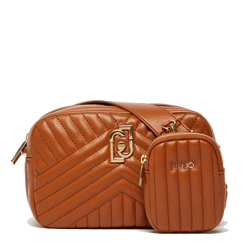 Borsa Donna Camera Case a Tracolla LIU JO Ecosostenibile Matelassè Marrone