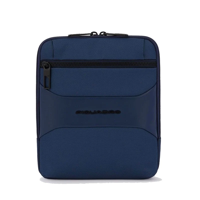 Borsello Uomo PIQUADRO in Tessuto e Pelle Colore Blu Linea Gio - CA3084S124