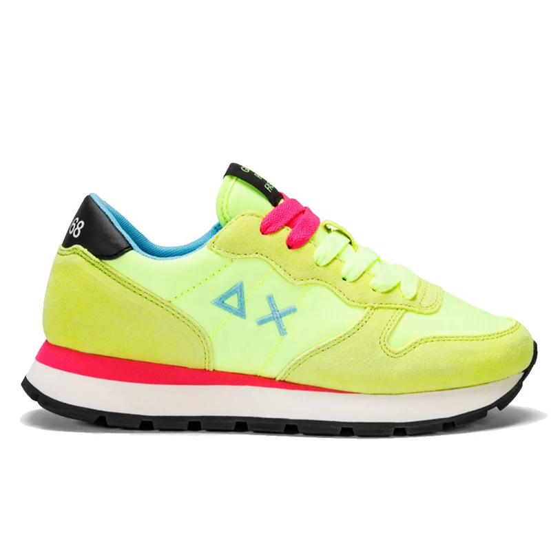 Scarpe Donna Sun68 Sneakers Ally Solid Nylon Giallo Fluo