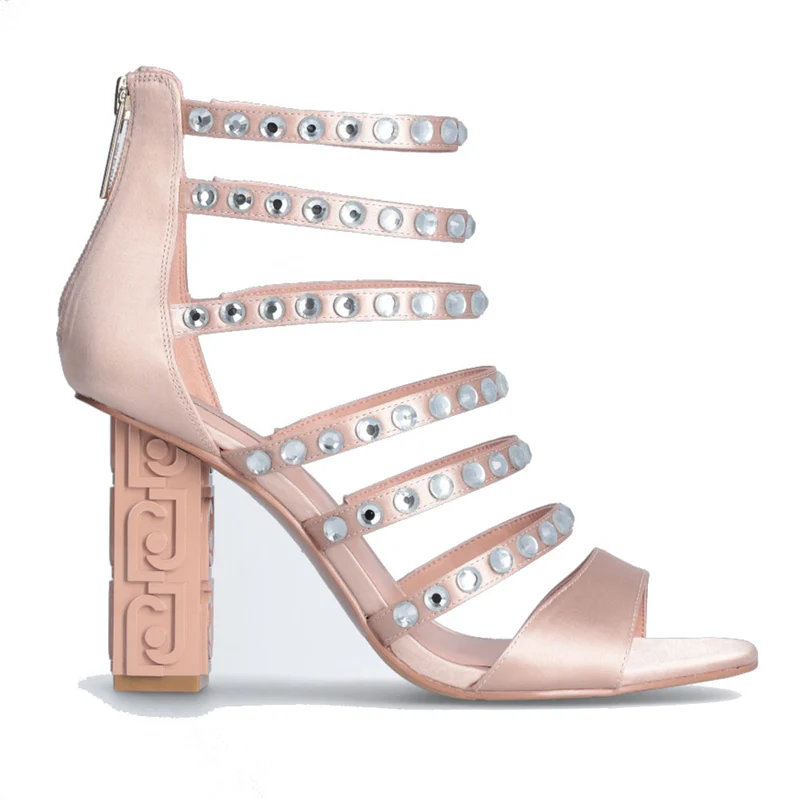 Scarpe Donna LIU JO Serena 07 Sandali Gioiello Nude con Tacco Logato