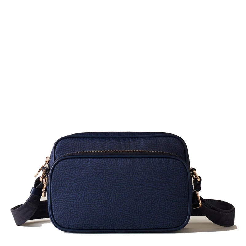 Borsa Donna Camera Case Small BORBONESE in Tessuto Jet Op colore Blu