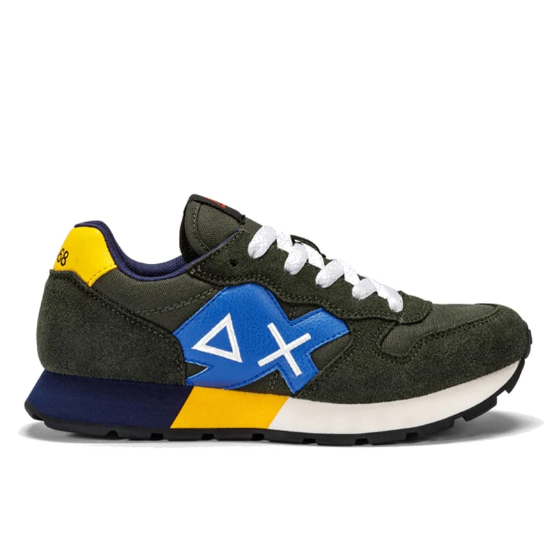 Scarpe SUN68 Sneakers Boy's Jaki Solid Teen Colore MIlitare Scuro
