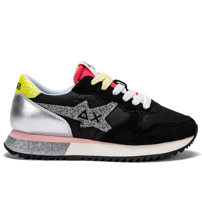 Scarpe Donna Sun68 Sneakers Stargirl Glitter Logo Colore Nero