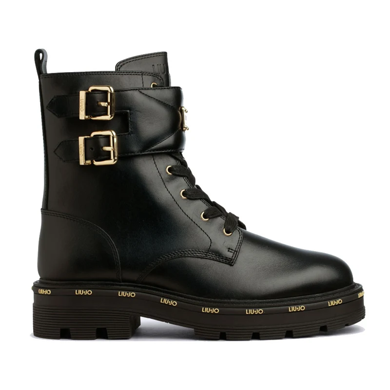 Scarpe Donna LIU JO Anfibi Tailor 231 in Pelle Nera