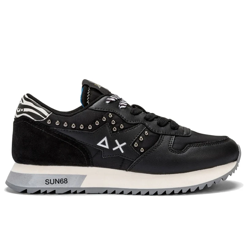 Scarpe Donna Sun68 Sneakers Stargirl Metal Studs Colore Nero